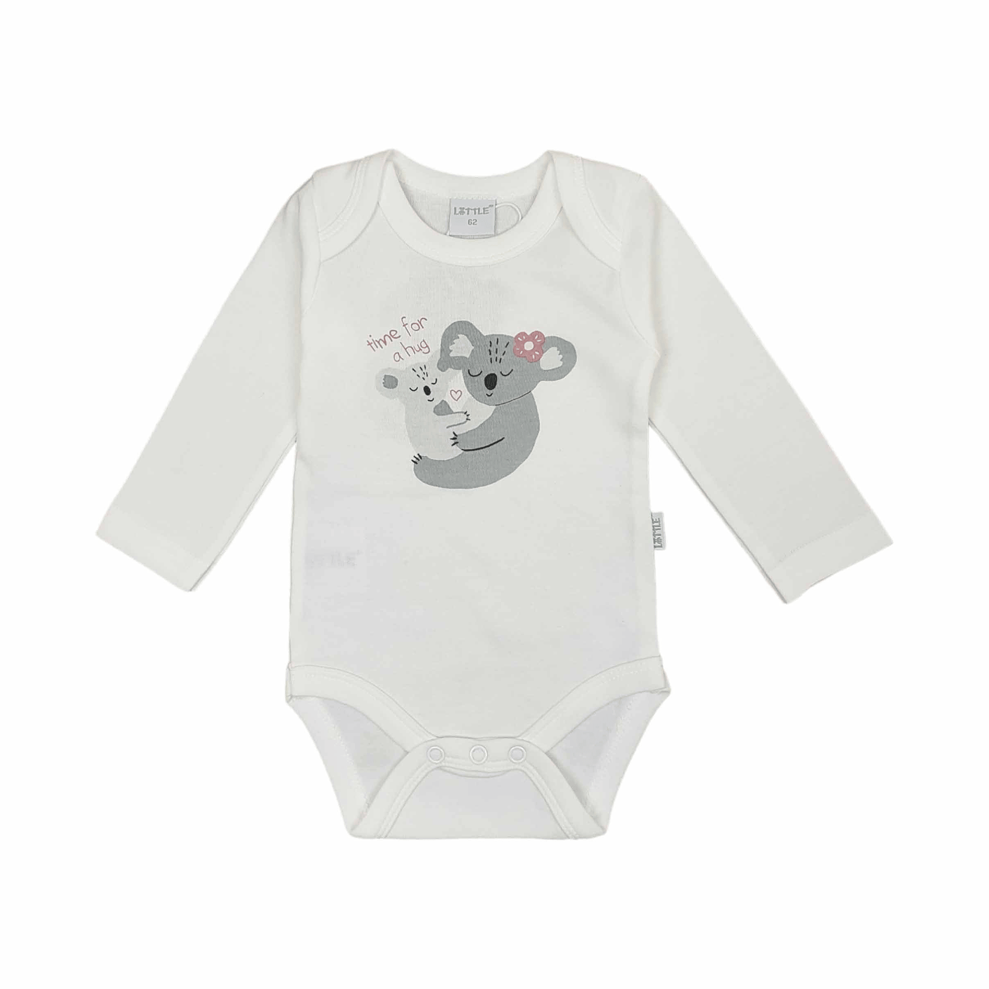 Langarmbody Koala Mama mit Baby LITTLE Weiß M2000586945007 1