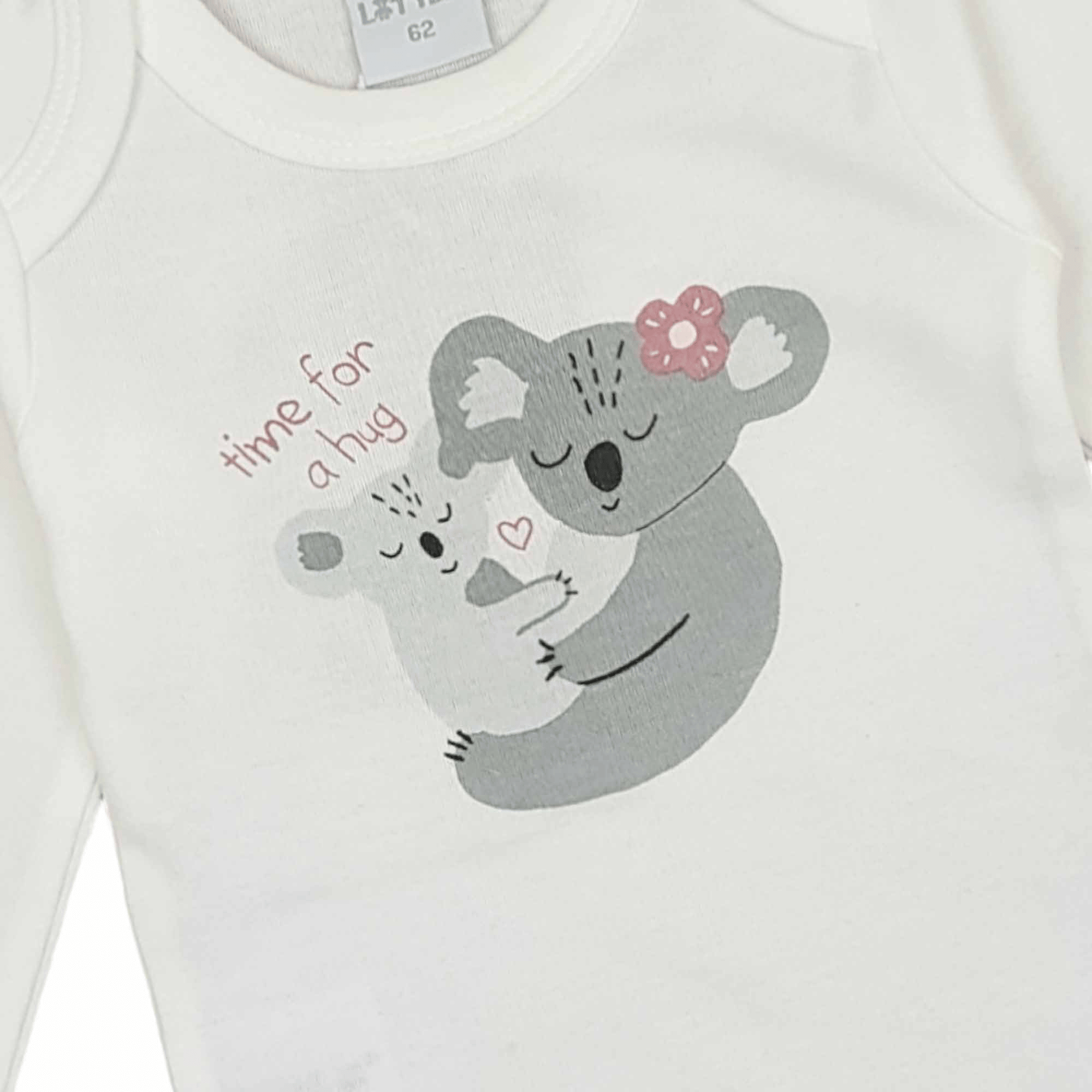 Langarmbody Koala Mama mit Baby LITTLE Weiß M2000586945007 2