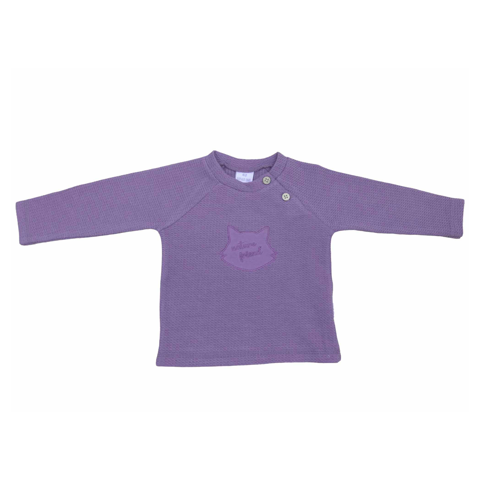 Longsleeve Piquee Katze LITTLE ONE Lila M2000585027209 1