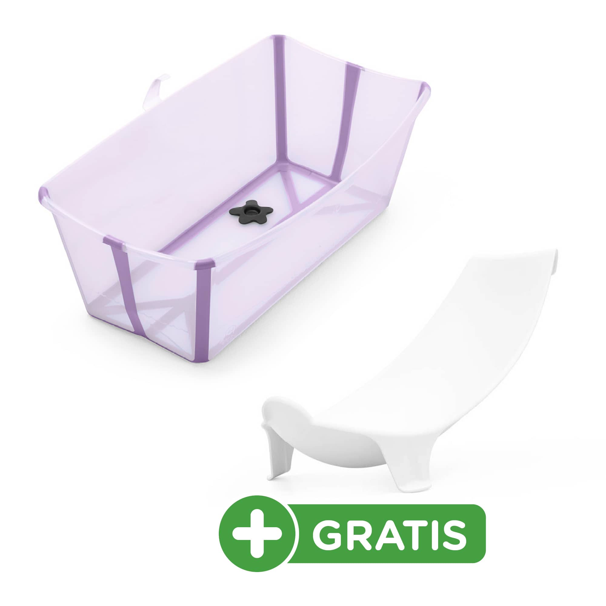 Flexi Bath® Transparent Lavender mit hitzeempfindlichem Stöpsel STOKKE Lila 2000575278635 1