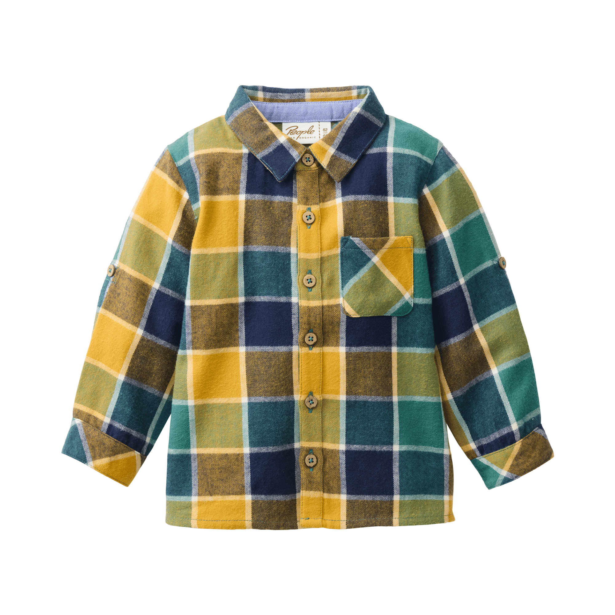 Flanell-Hemd People Wear Organic Gelb M2000586835902 1