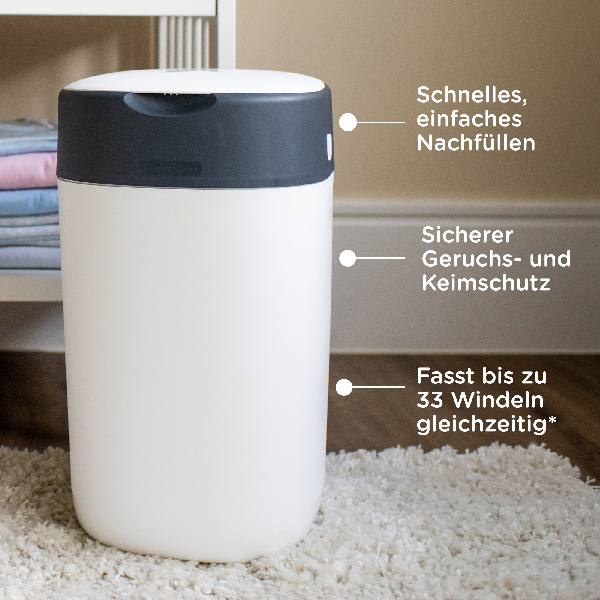 Twist & Click Windeleimer tommee tippee Grün 2000577801602 2