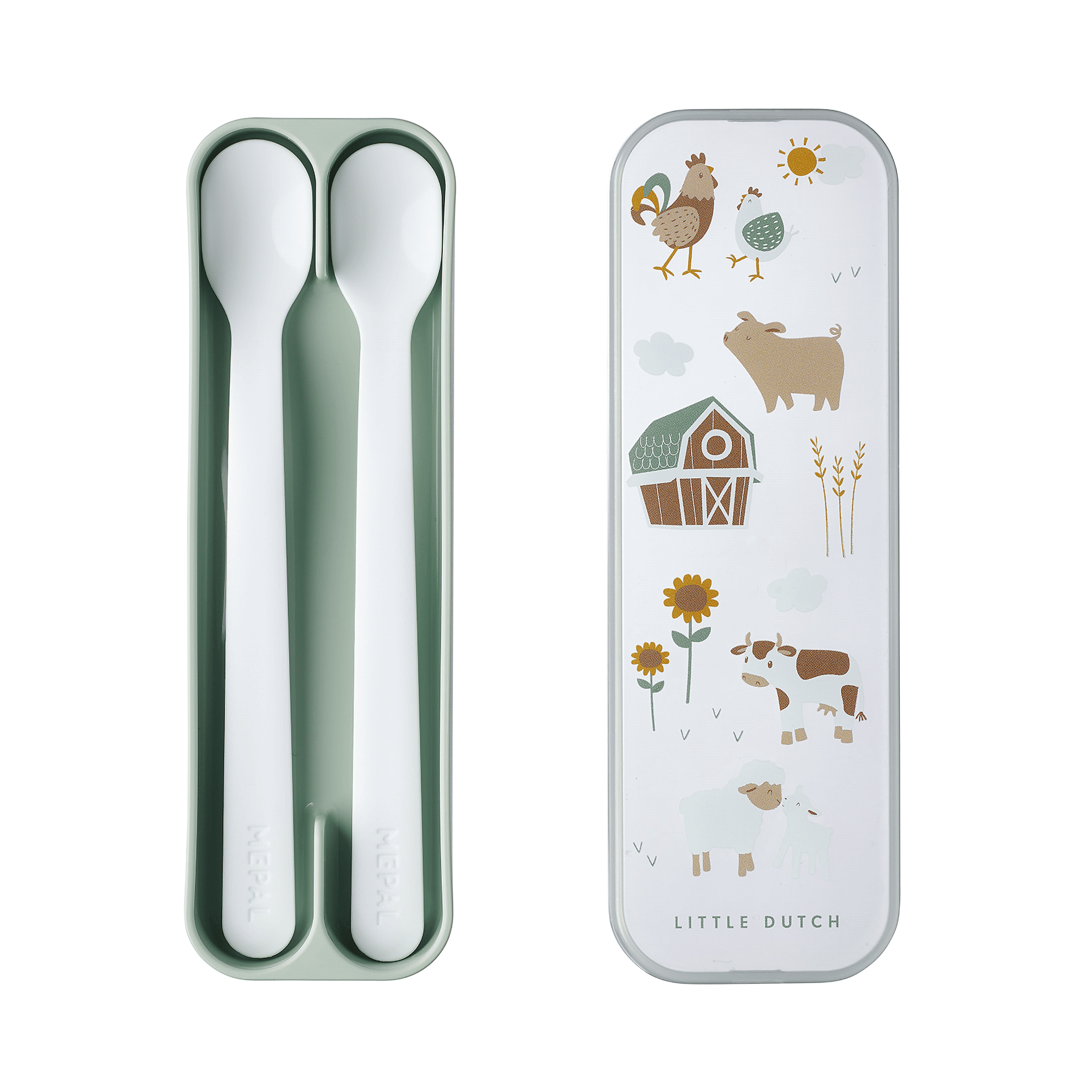 2er-Set Fütterlöffel Mio Little Farm MEPAL Grün 2000586577901 1