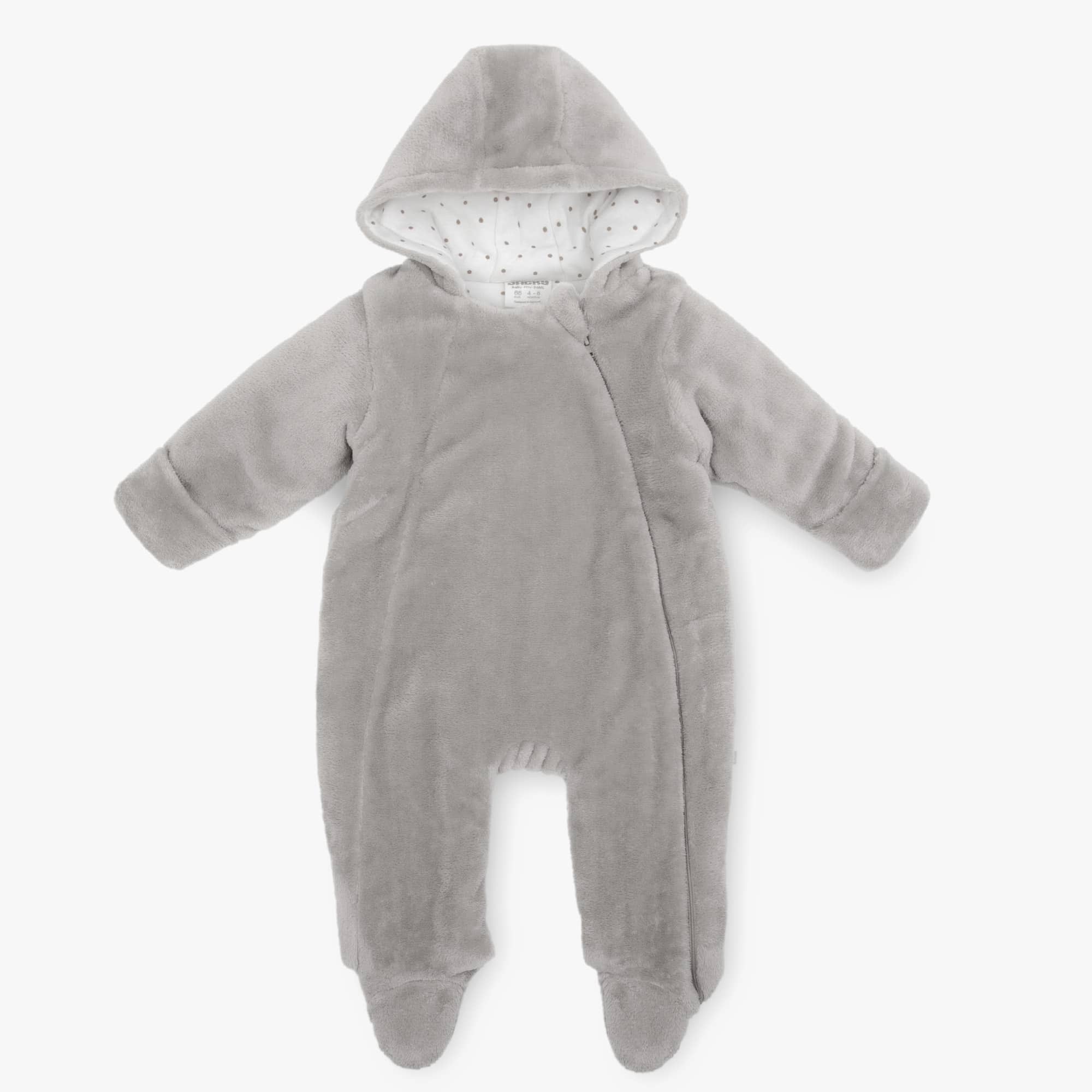 Kuscheloverall mit Klapphänden LITTLE ONE Grau M2000585279806 1