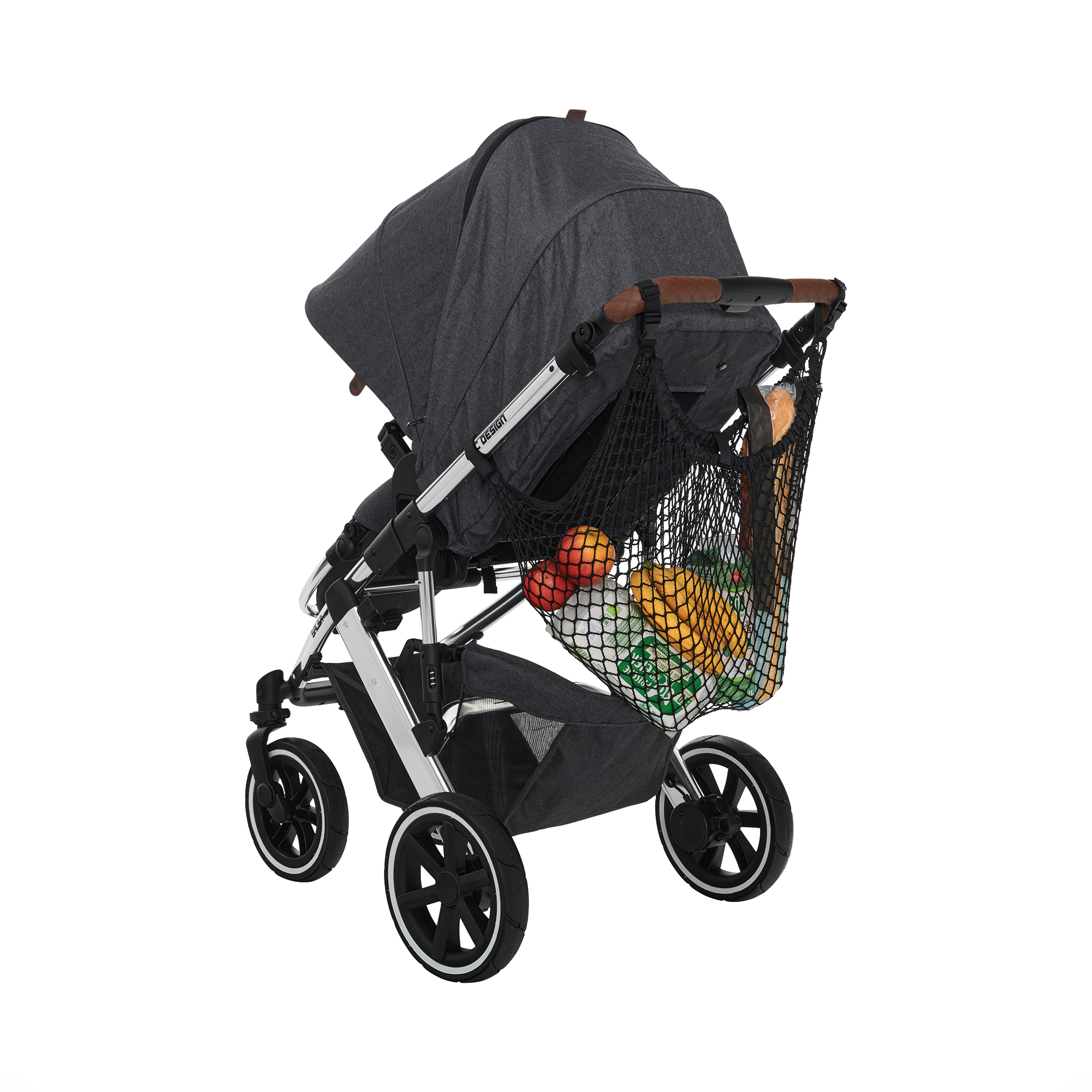 Einkaufsnetz XL für den Kinderwagen LITTLE ONE Schwarz 2000586401602 1