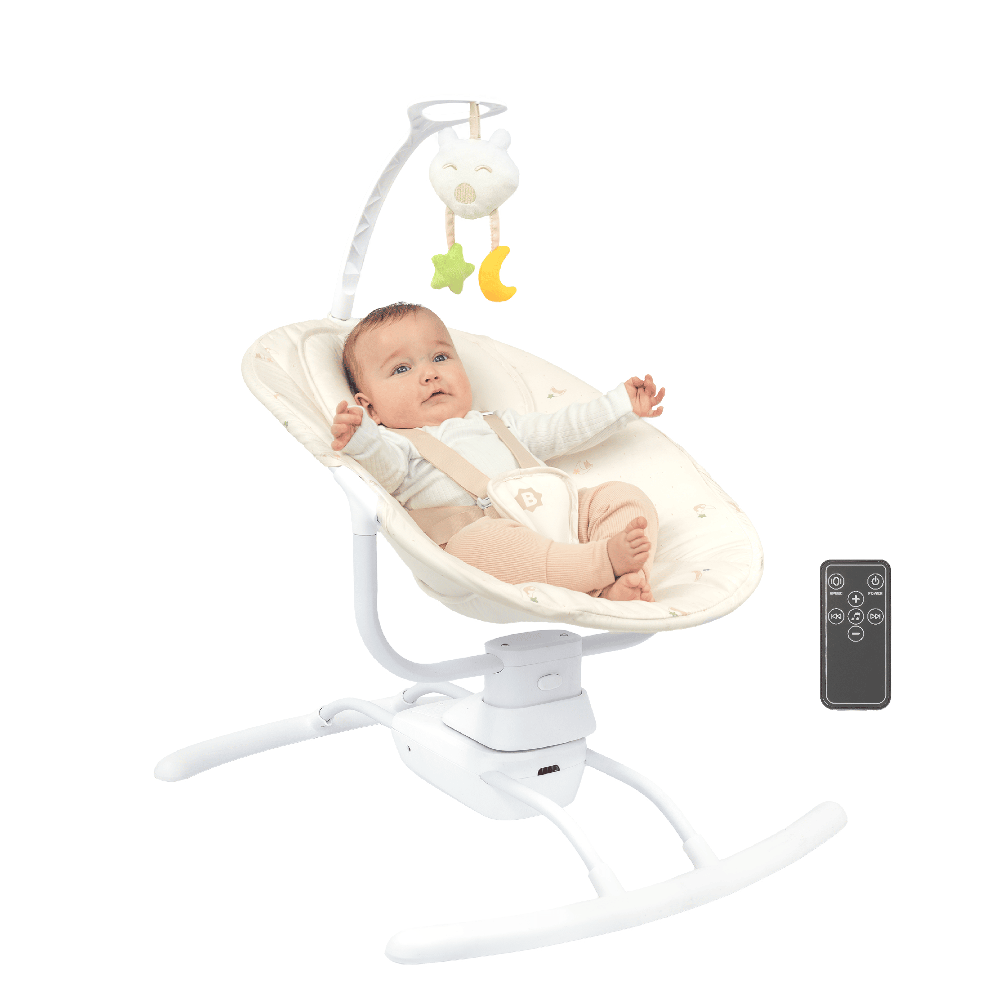 Babyschaukel mit Fernbedienung babymoov Beige 2000585497705 1