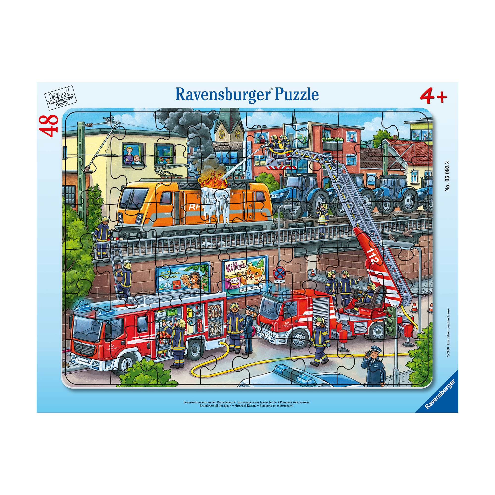 Rahmenpuzzle Feuerwehreinsatz an den Bahngleisen Ravensburger Mehrfarbig 2000585175009 1