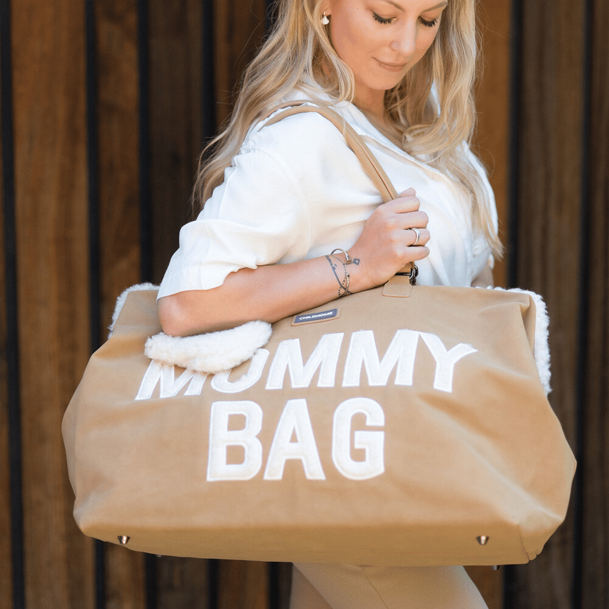 Mommy Bag® Wickeltasche Velours CHILDHOME Braun 2000583707301 2