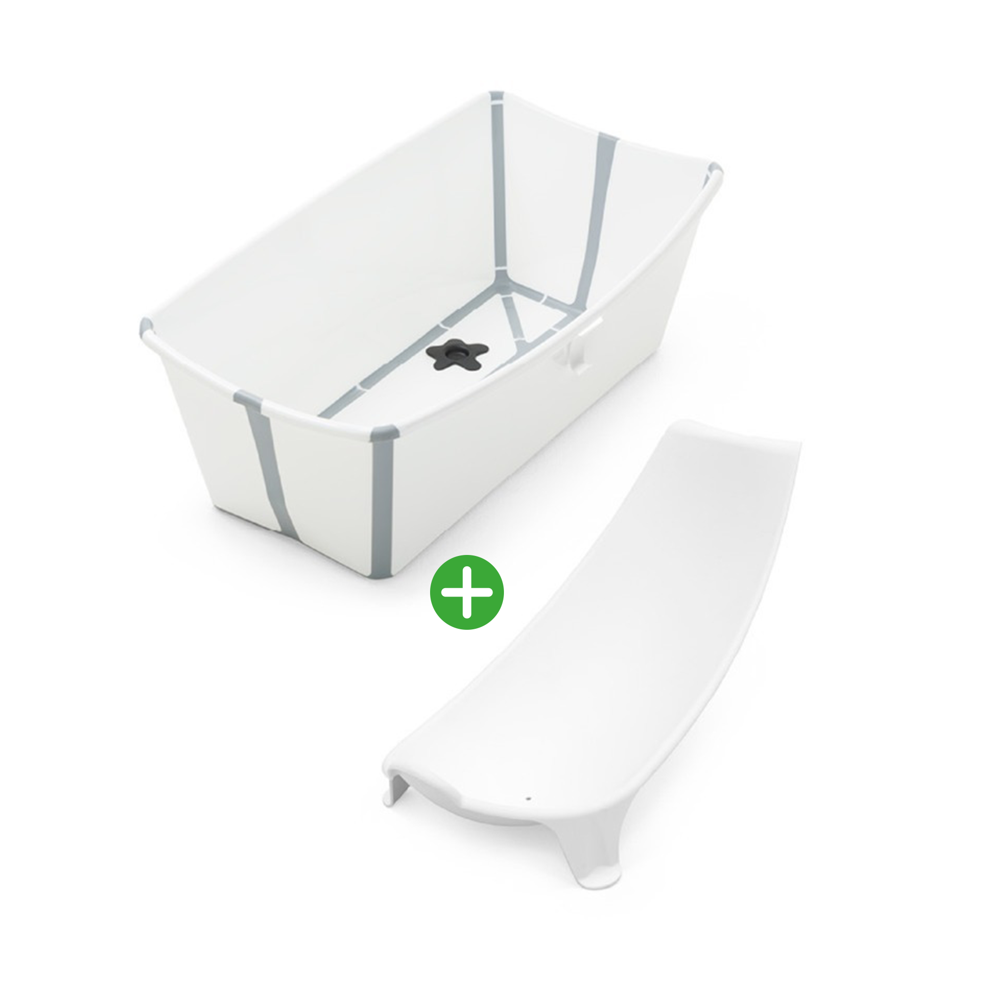 Set Flexi Bath® White Grey mit Newborn Support STOKKE Grau 9000000000581 1