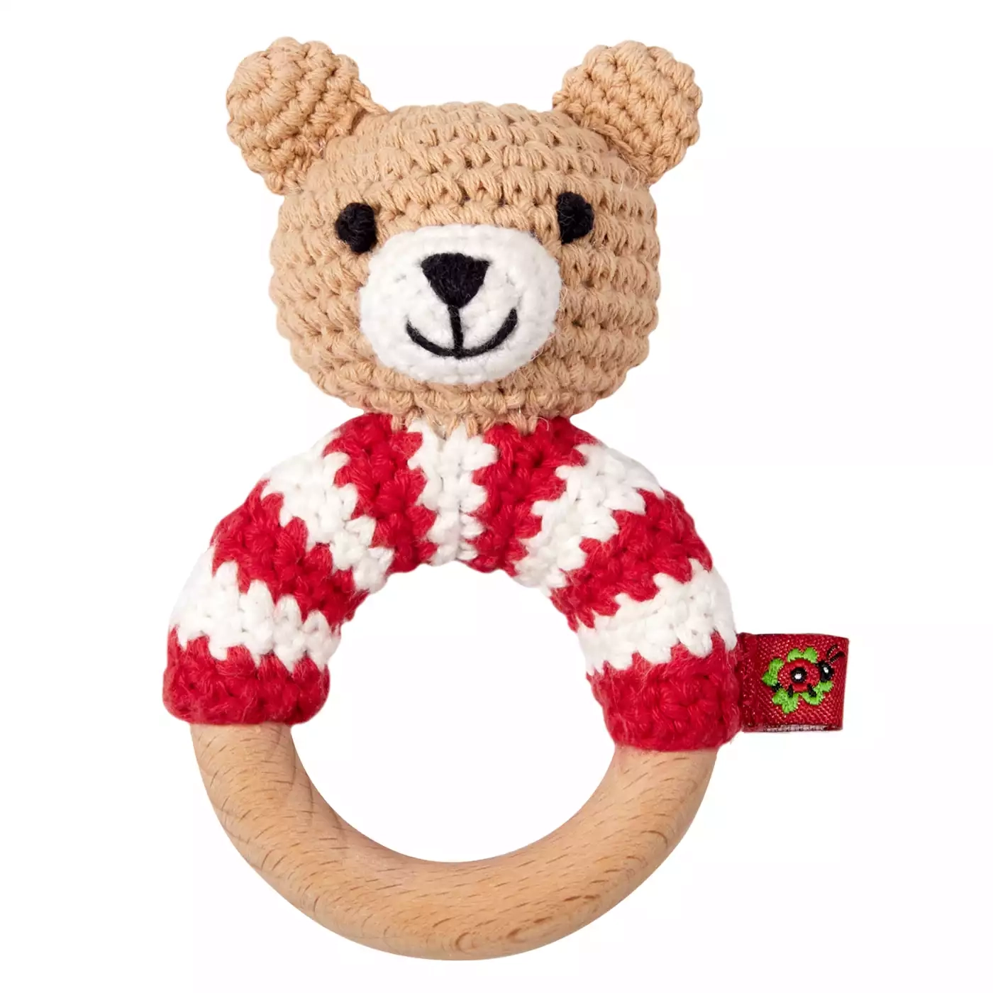 Häkel-Ringrassel Teddy DIE SPIEGELBURG Braun 2000580147308 1