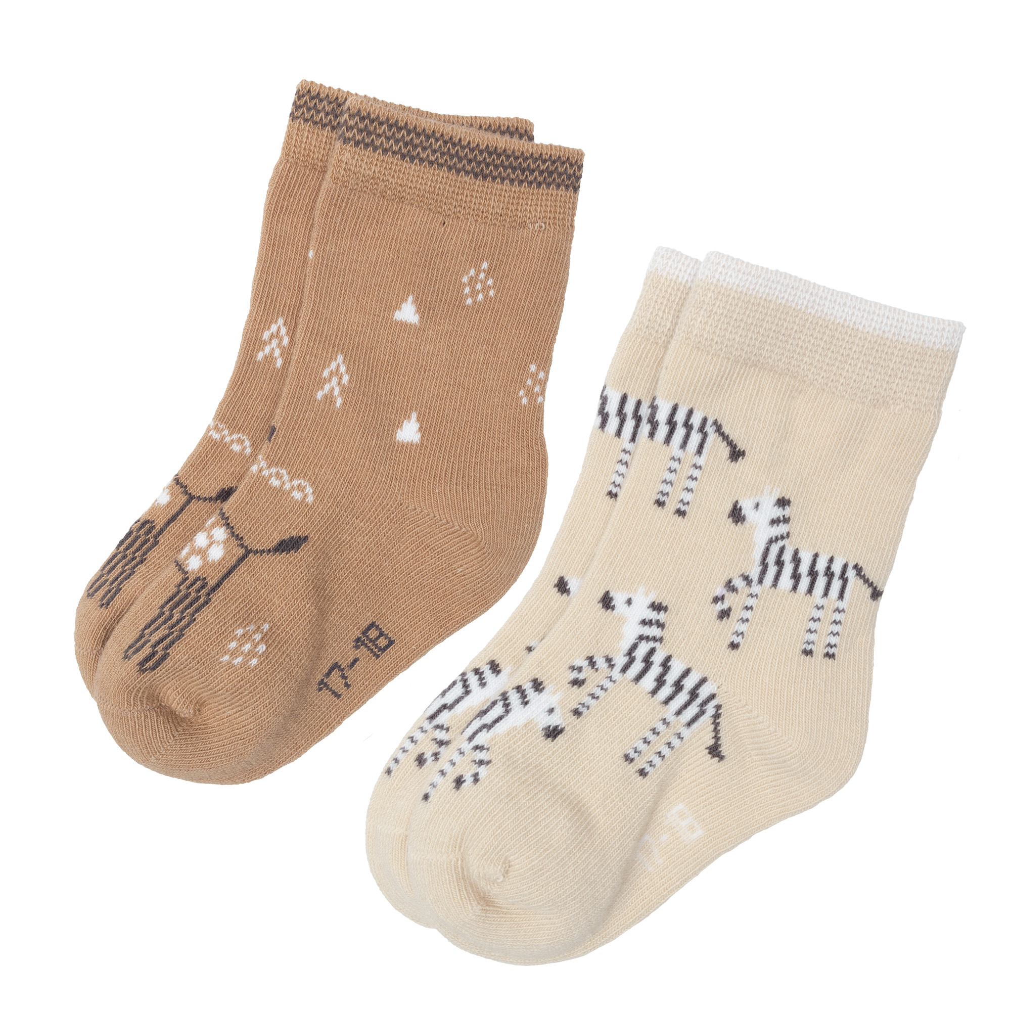 Söckchen Zebra/Giraffe LITTLE ONE Beige M2000585882709 1